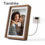 10-Inch Walnut Edition Smart Wi-Fi Digital Calendar Beautiful Touch Screen Digital Frame Synchronizes Office Equipment