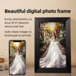 Smart Wi-Fi Digital Calendar (Black) 10-inch 1280x800 Screen Beautiful Digital Frame Google Apple Office Equipment - Image 2
