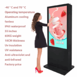 32/43/49/55/65/75 Inch Touch Screen IP65 Waterproof Video Totem Advertising Play Information Kiosk Lcd Outdoor Digital Signage and Display - Image 2