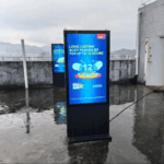 Outdoor Android Touch Digital Menu Board Foor Stand Lcd Displays Video Advertising Screen Digital Signage