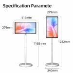 Wireless Smart Portable Android Monitor 9H Battery Life 120Hz Refresh Rate Stand 12V Power Touch LCD Display - Image 2