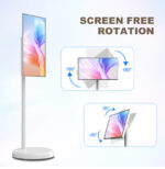 Wireless Smart Portable Android Monitor 9H Battery Life 120Hz Refresh Rate Stand 12V Power Touch LCD Display - Image 4
