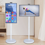 21.5/32/43 Inch Smart TV Touch Screen Stand Mobile Display Large Electronic Tablet Pc with Wheels Monitor Portable Android TV with Camera