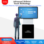 Rotating Touch Screen Kiosk Landscape Portrait Interactive LCD Advertising Display Digital Advertising Players - Image 3