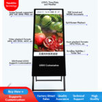 LCD Movable Digital Poster Advertising Screen Display Digital Poster FHD IP65 Portable Floor Stand for Shopping Mall and Shops - Image 3