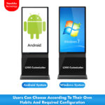 Double Sided Floor Sanding LCD Kiosk 4K Ad Display Board Digital Signage Totem HD Dual Advertising Screen Vertical Dual-Screen Advertising Display - Image 4